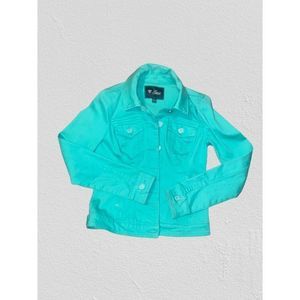 Guess denim jacket Turquoise Sz M